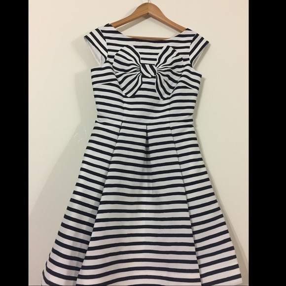 SOLD NWT KATE SPADE BOW STRIPE MARIELLA DRESS - Picture 5 of 6